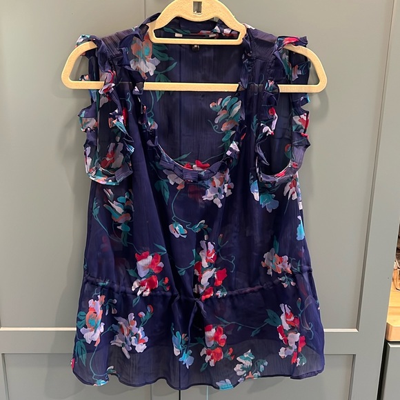 French Connection Tops - French Connection Sleeveless Floral Blouse